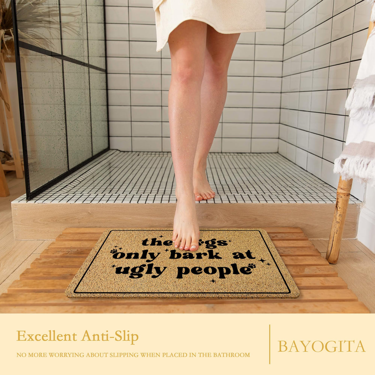 BAYOGITA gift-ready doormat fits many spaces and occasions.