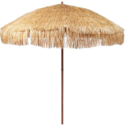 Bayside21 Hula umbrella with 8ft canopy shading tropical outdoor seating