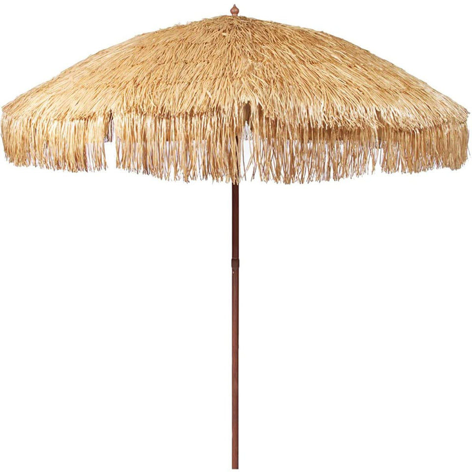 Bayside21 Hula umbrella with 8ft canopy shading tropical outdoor seating