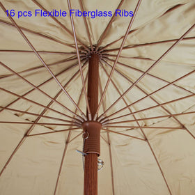 Bayside21 Hula umbrella with 9ft canopy covering a large poolside lounge