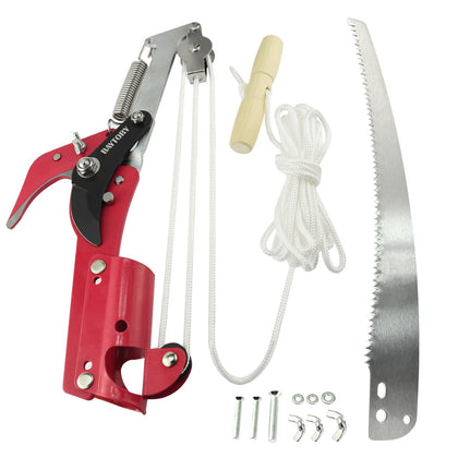 BAYTORY extendable pruner head ready for high-branch pruning with smooth cuts