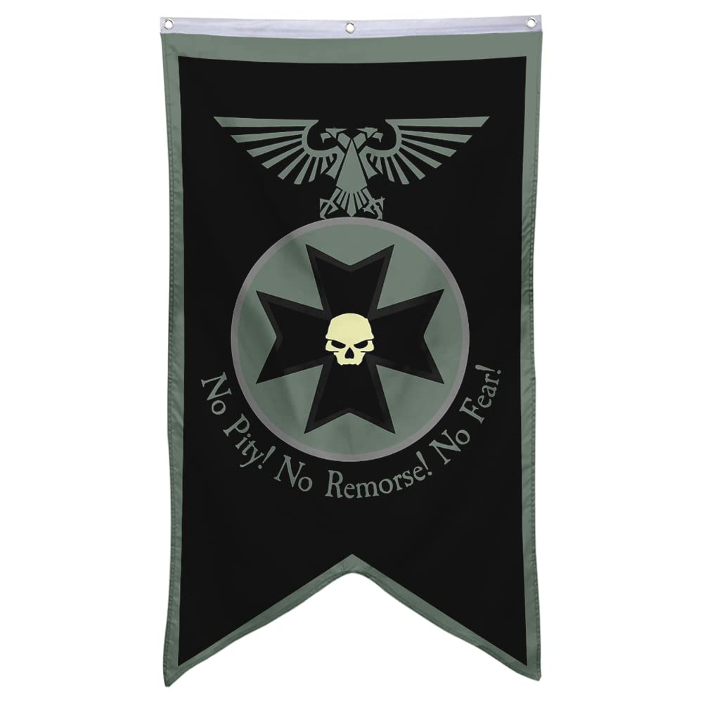 Bayyon Black Templars banner on wall display showing bold eye-catching 30x50 decor
