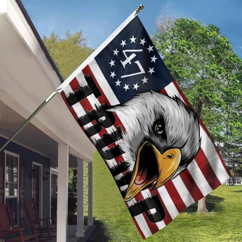Bayyon Trump flag 3x5ft with double-sided print for visibility from both sides.