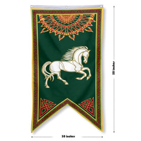 Bayyon Rohan flag detail highlighting screen-printed artwork and craftsmanship