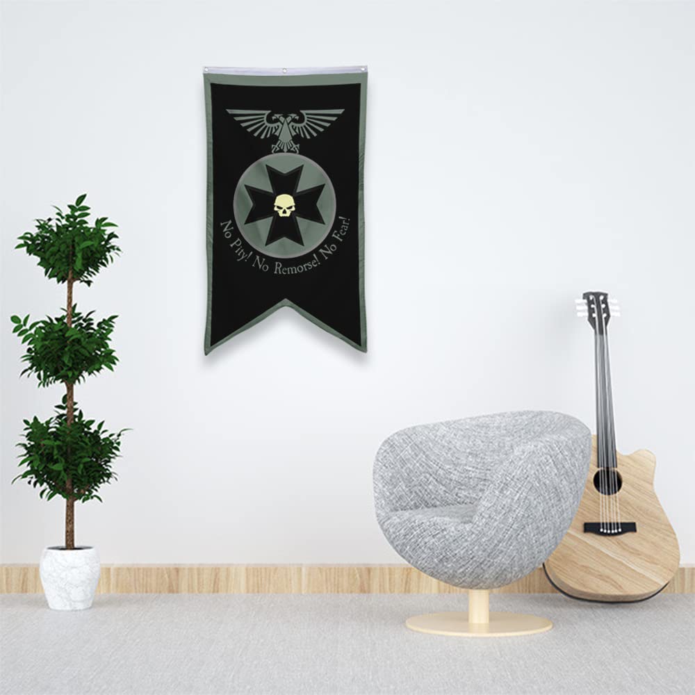 Bayyon Black Templars banner delivers bold decor statement with durable polyester fabric