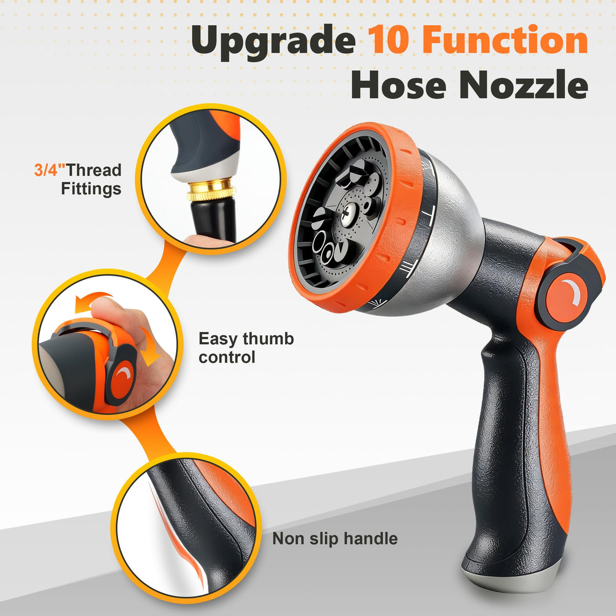 BazeSync abrasion-resistant cover protects hose during rough use.