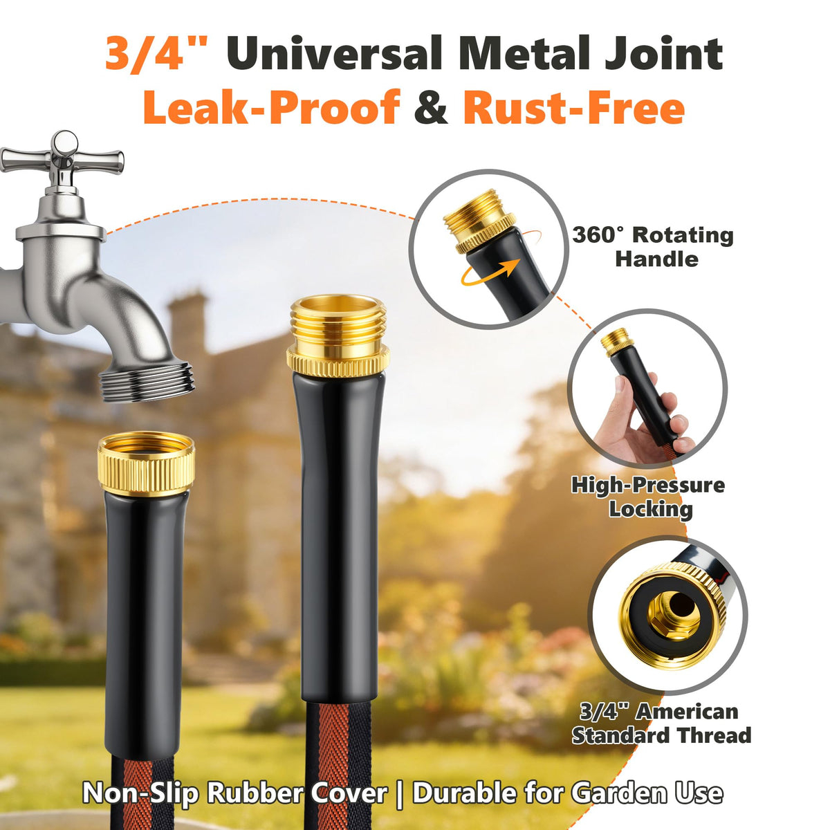 BazeSync aluminum couplings prevent leaks and rust over seasons.