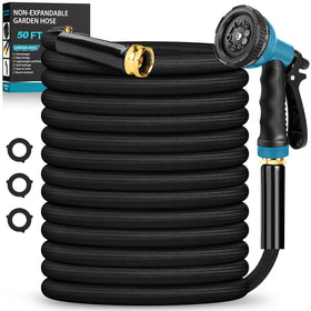 BAZOLOTA garden hose 50ft coiled for easy storage and quick watering
