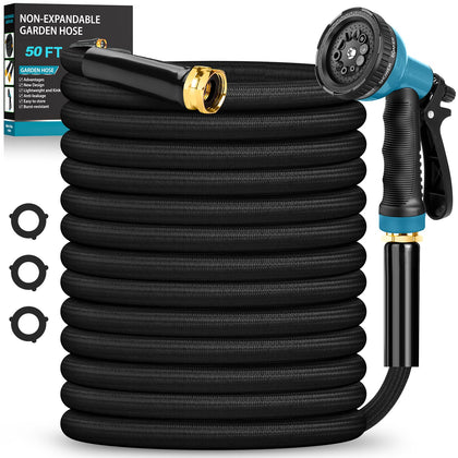 BAZOLOTA garden hose 50ft coiled for easy storage and quick watering