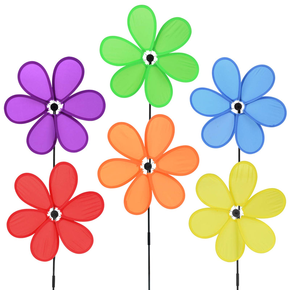 B bangcool wind spinner red sunflower spinning in breeze for garden decor.