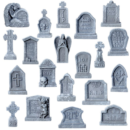 Bbiamsleep Halloween miniature tombstone, 1.2-inch resin gravestone for detailed mini scenes.
