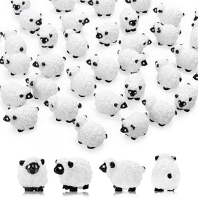 Bbiamsleep mini sheep figurines set for fairy garden decor.