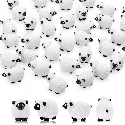 Bbiamsleep mini sheep figurines set for fairy garden decor.
