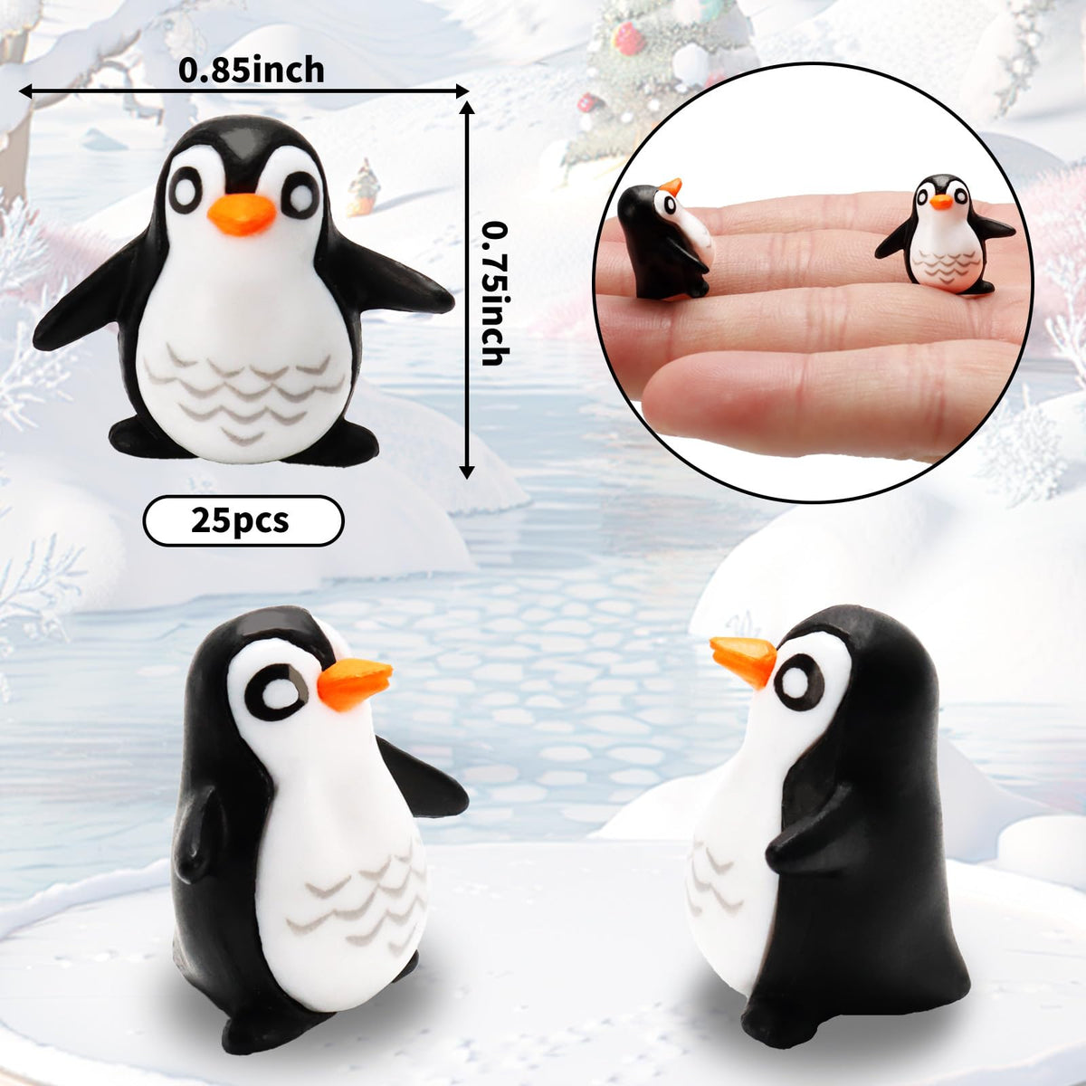 Bbiamsleep penguin figurine 02 decorates mini landscapes with playful vibes