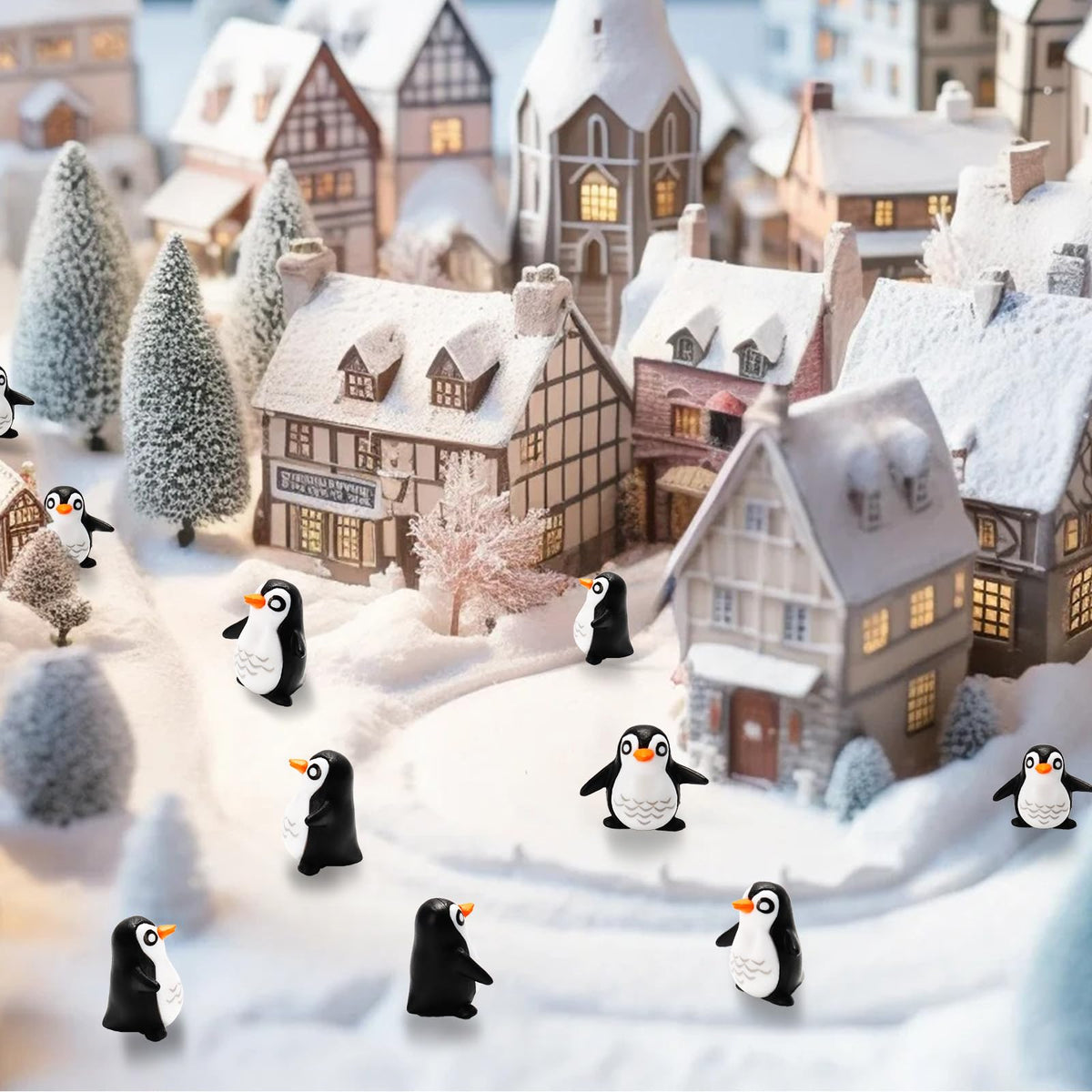 Bbiamsleep penguin figurine 04 enhances micro landscapes with cheerful charm