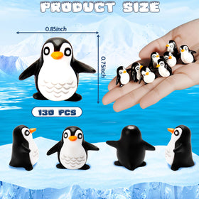 Bbiamsleep penguin figurines side view highlighting tiny size for micro landscapes