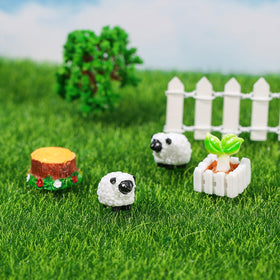 Bbiamsleep tiny resin sheep for charming tabletop displays and model setups.