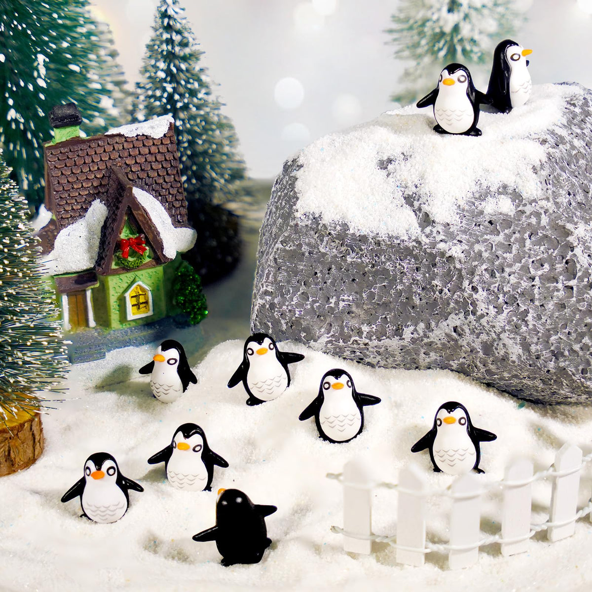 Bbiamsleep penguin figures for winter decor ideal for holiday displays