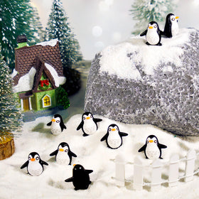 Bbiamsleep penguin figures for winter decor ideal for holiday displays