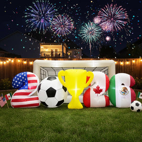 bbioc 7ft world cup inflatable ready for yard decor, bold focal point for parties