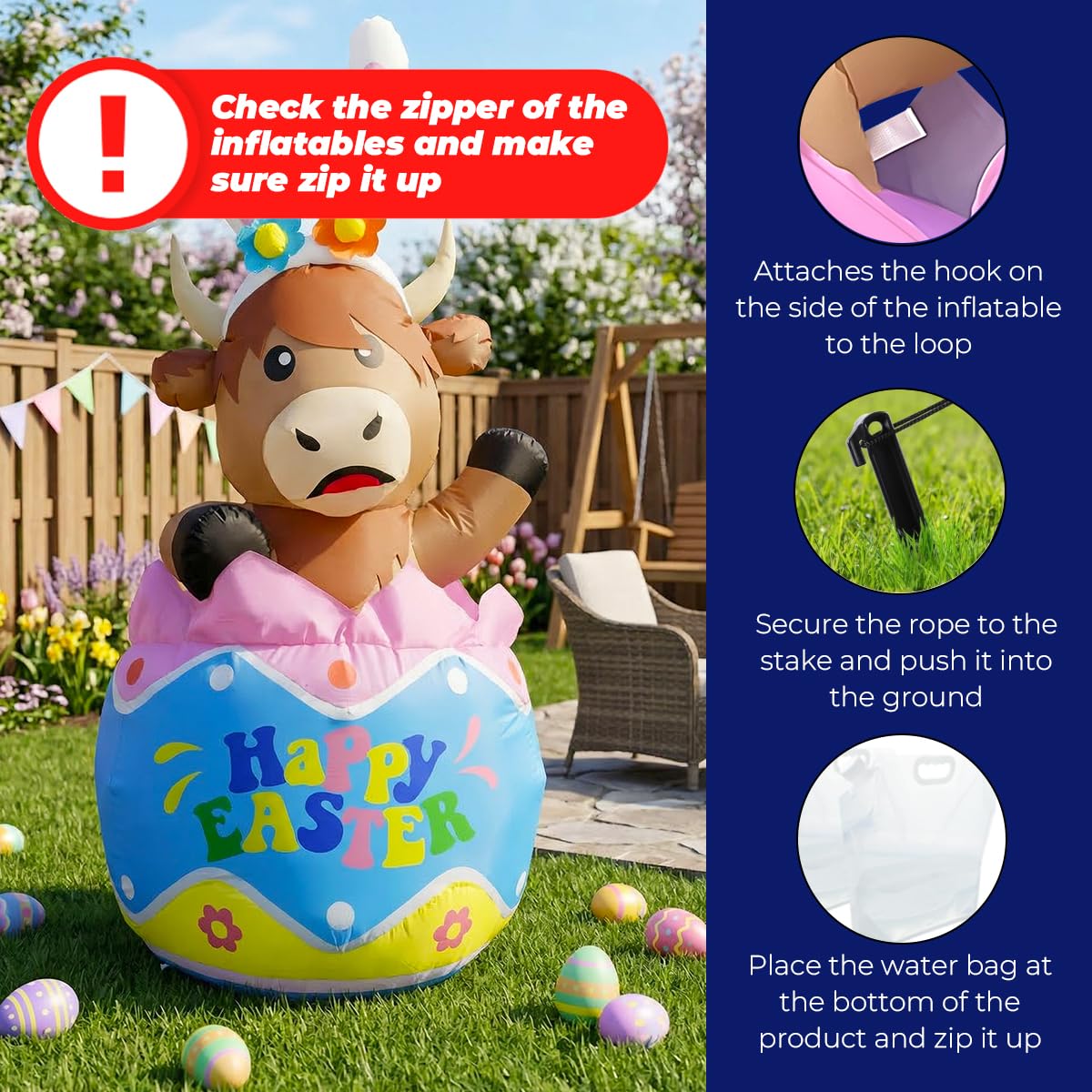 bbioc durable lawn display for indoor or outdoor Easter celebrations