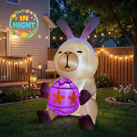 bbioc Easter Capybara inflatable uses durable waterproof material for long lasting use