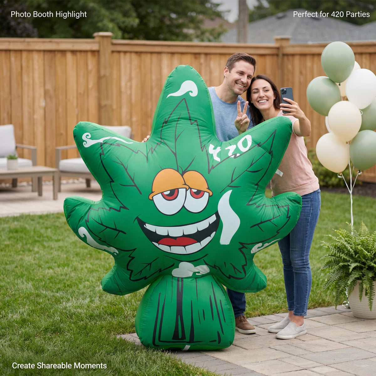 Bbioc large 57-inch inflatable creates a prominent party focal point.