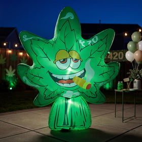 Bbioc leaf inflatable with built-in LED lighting to elevate outdoor ambiance.