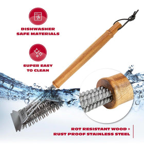 BBQ-Aid All Angles bristles tackle tough grime on grates