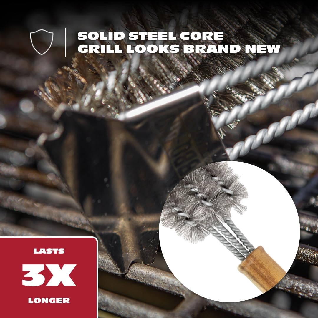 BBQ-Aid bristle-free design reduces mess during cleanup