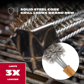 BBQ-Aid bristle-free design reduces mess during cleanup