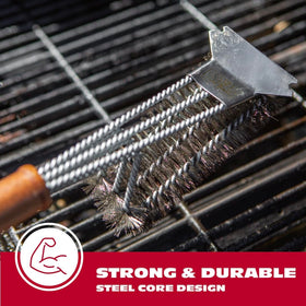 BBQ-Aid outdoor grill brush ideal for quick post-grill maintenance