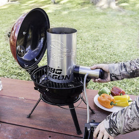 BBQ Dragon cordless operation with AA batteries for portable outdoor use