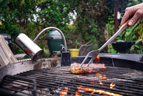 BBQ Dragon USB charging port with AA battery power for outdoors