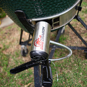 BBQ Dragon close-up of the variable-speed airflow dial for precision