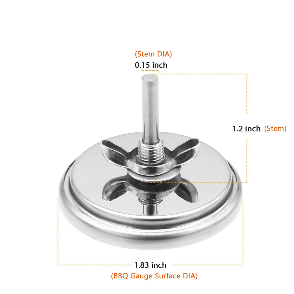 BBQ Future dial closeup shows 150-650°F range for searing to slow cooking.