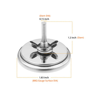BBQ Future dial closeup shows 150-650°F range for searing to slow cooking.