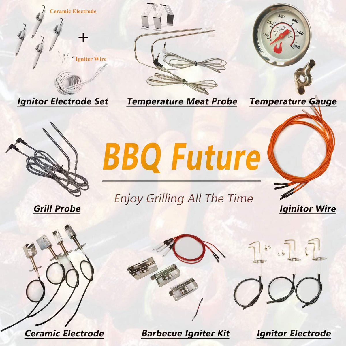 BBQ Future packaging and quick-install guide image.