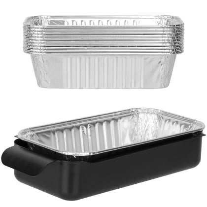 BBQ Future grill grease cup under a sizzling grate for mess-free cooking