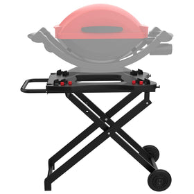 BBQ Future grill stand top view showing compact cart for Weber Q grills