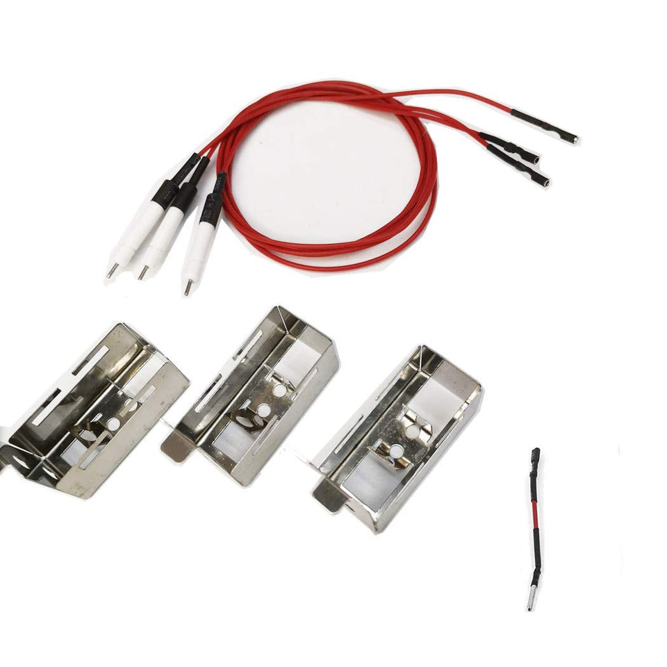 BBQ Future igniter kit collector box front view with organized 3-pack