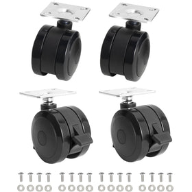 BBQ Future locking caster with plate and screws for Weber Spirit upgrades.