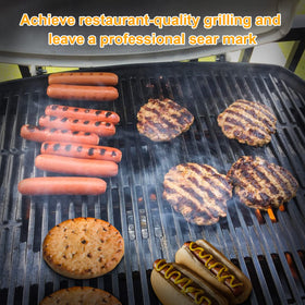 BBQ-PLUS 7646 cast iron grates highlight durable material