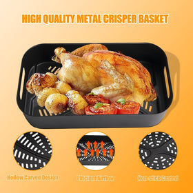 BBQ-PLUS air fryer liners for quick cleanup and grease absorption.
