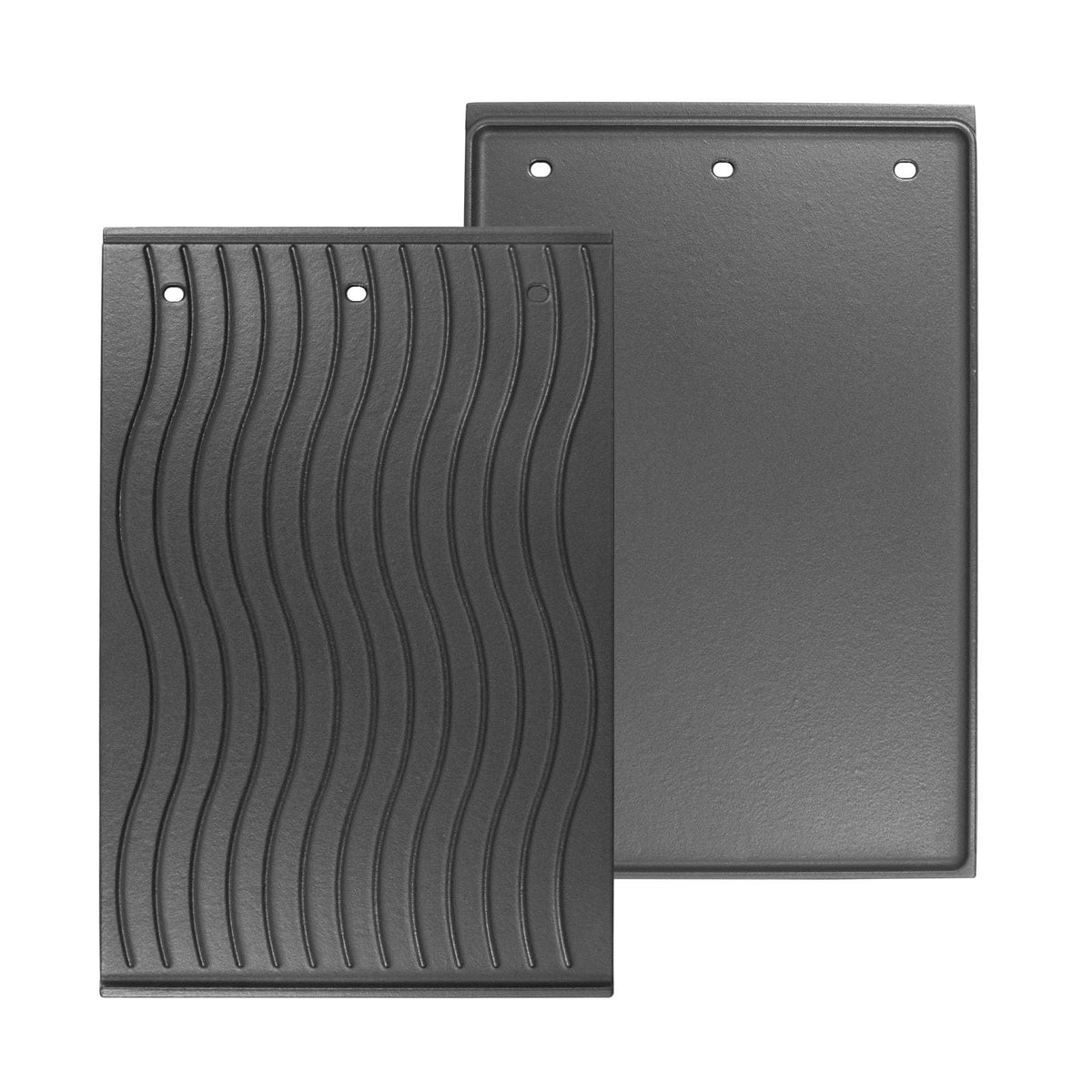 BBQ-PLUS cast iron reversible griddle plate overview for versatile grilling.
