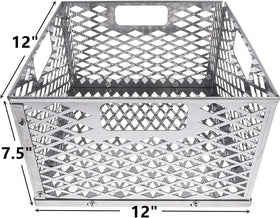 BBQ-PLUS firebox basket dimensions 12w x 12d x 7-5h for steady burns