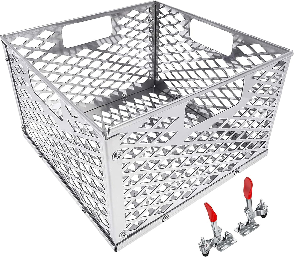 BBQ-PLUS charcoal firebox basket top view for even heat distribution