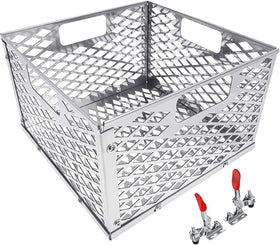 BBQ-PLUS charcoal firebox basket top view for even heat distribution