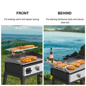 BBQ-PLUS condiments and tools stay within reach during cooking sessions