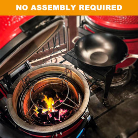 BBQ-PLUS rack integrates with Kamado Joe Divide and Conquer system